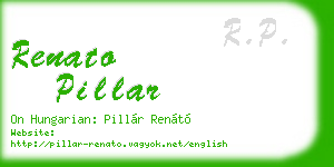 renato pillar business card